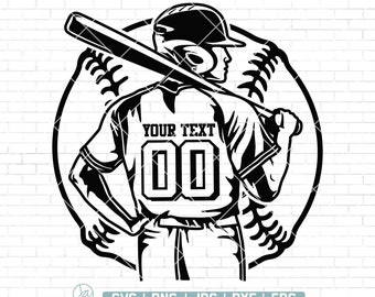 Baseball Player SVG | Baseball monogram for Silhouette | Personalized Name Svg | Baseball Team Svg | Baseball Dad Svg | Baseball Png
