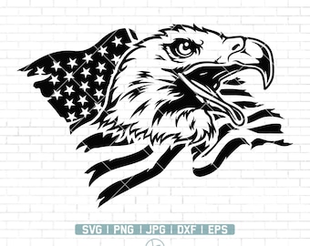 Adler Svg | Patriotischer Adler Svg | Adler durch Flagge Svg | Amerikanische Flagge Svg | Adler png | Digitaler Download | Veteran Svg | Png Dxf Jpg Eps