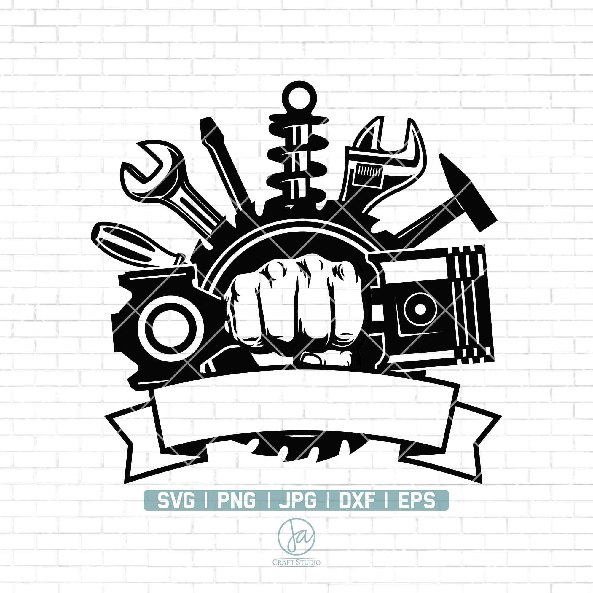 Mechanic Monogram Svg Mechanic Split Name Frame Svg - vrogue.co