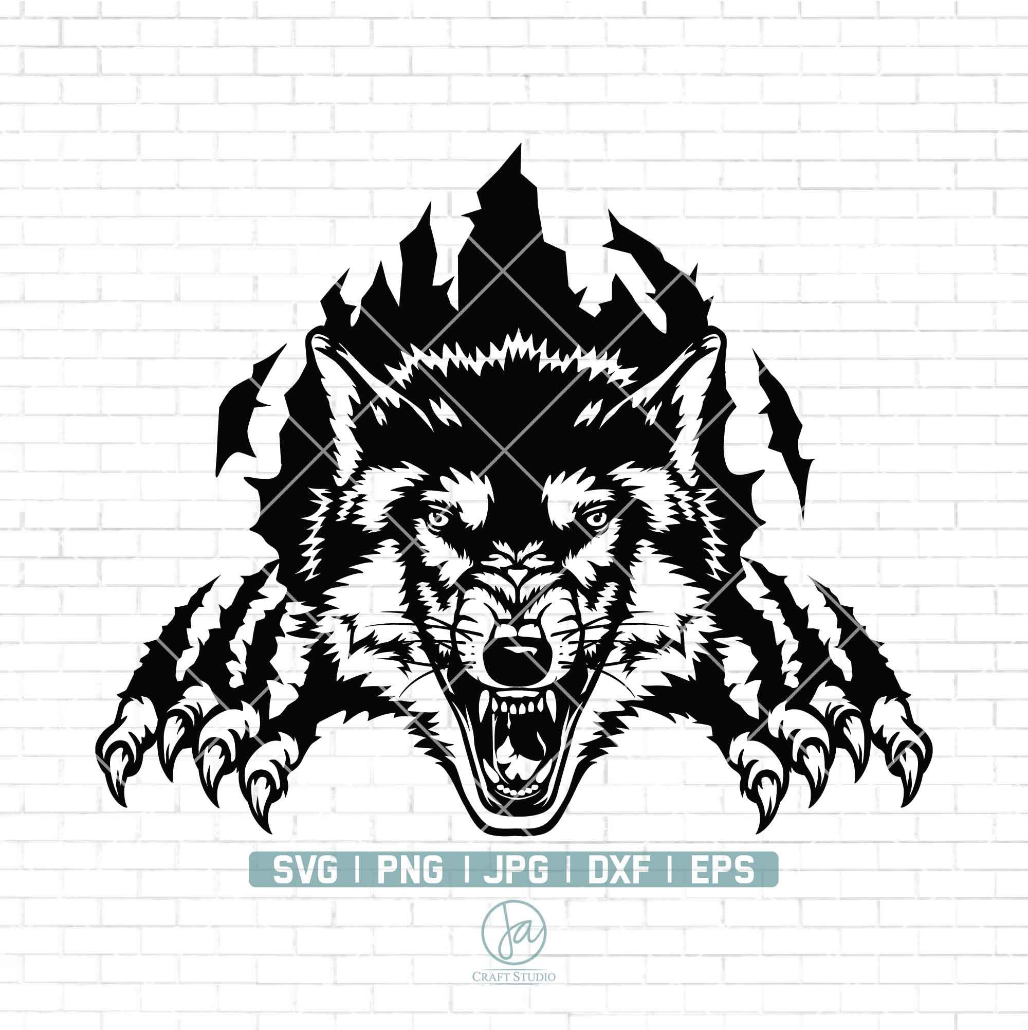 Wolf Scratch - Etsy