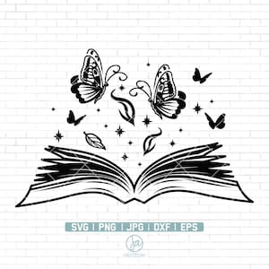 Books SVG | Butterfly svg | Reading SVG | Book Lover SVG | Butterflies svg | Librarian svg | Library svg | Teacher Shirt svg | Reading png