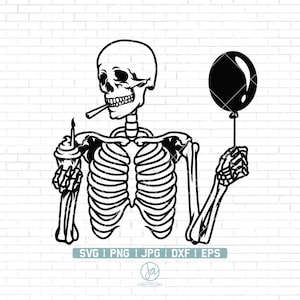 Birthday Skeleton Svg | Happy Birthday Svg | Birthday Svg | Skeleton Svg | Birthday Boy Svg | Birthday Cut File | Birthday Shirt | Png Dxf