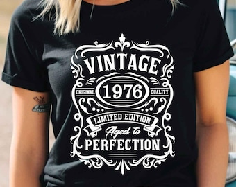 50th Birthday Svg | 50th Birthday Shirt | Vintage 1976 Svg | 1976 Aged to perfection | Aged to Perfection Svg | 50th Birthday Gift Idea