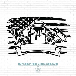 US Painting Tools svg | Painting Tools Clipart | Paint Brush svg | Paint Tools svg | Paint Roller svg | Painting Shirt svg | Png Dxf Jpg Eps