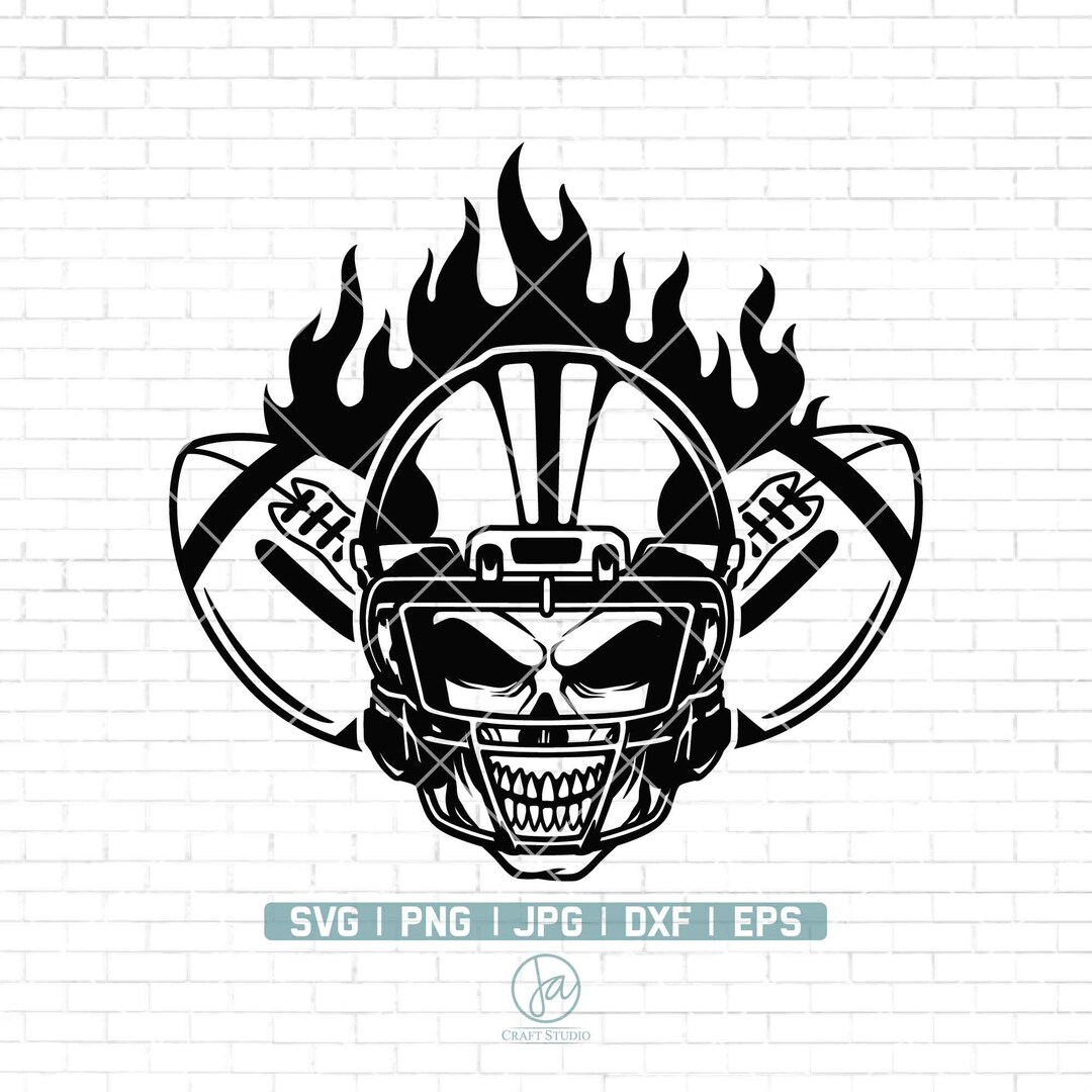 Skull Football Svg American Football Skull Svg Football Skull Svg