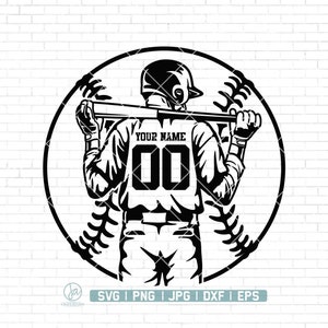 Personalized Name Svg, Baseball Player Svg, Baseball Mom Svg, Baseball Team Svg, Baseball Player Clipart, Baseball Cutfile, Png Dxf Jpg Eps