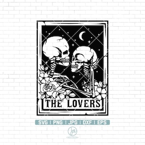 Skull Lovers SVG | Dead Skeleton Skull Svg | Skull Svg | skeleton Svg | Gothic Svg | Skull Couple Svg | Cricut & Silhouette | Png Dxf Eps