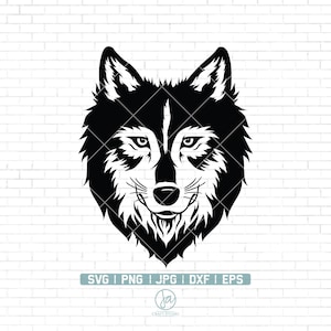 Wolf Face SVG File | Wolf Head Svg | Wolf Svg | Wolf Clipart | Mountain Wolf Svg | Wolf Shirt | Wolf Svg Files for Cricut and Silhouette