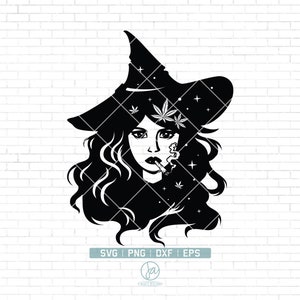 Witch Smoking Weed Svg / Witch Svg / Halloween Witch Svg / Smoking Cannabis Svg / Smoking joint Svg / Smoking Weed Svg / Smoking Marijuana