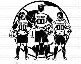 3 Soccer Player Svg Png | Personalized Name Svg | Soccer Dad Svg | Soccer Kid Svg | Soccer Svg | Soccer Clipart | Football Png | Soccer Team