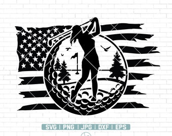 US Golf Svg | Golfspieler Svg | Golf Svg | Golfer Silhouette | Golf club Svg | Golfball Svg | Golf Monogramm Svg | Golf Shirt Svg | Png