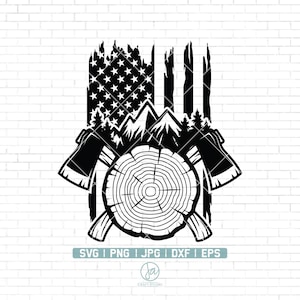 US Lumberjack Axe svg | Lumberjack Clipart | Lumberjack svg | Wood svg | Wood Cutter svg | Logging svg | Lumberjack Svg Files for Cricut
