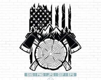 US Lumberjack Axe svg | Lumberjack Clipart | Lumberjack svg | Wood svg | Wood Cutter svg | Logging svg | Lumberjack Svg Files for Cricut