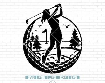 Golfing Svg | Golf Player Svg | Golf Svg | Golfer Silhouette | Golf Club Svg | Golf Ball Svg | Golf Monogram Svg | Golf Shirt Svg | Png Dxf