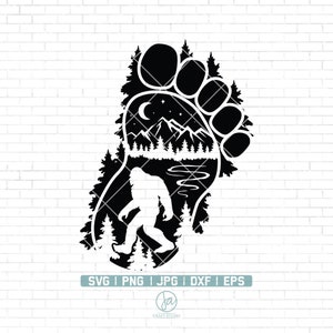 Bigfoot SVG | Big Foot SVG | Wild Monster Svg | Big Foot Svg Cut Files for Cricut | Png Jpg Dxf Eps