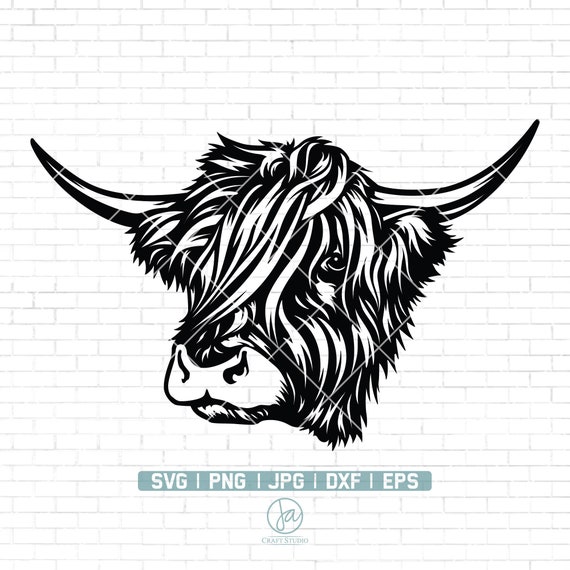 Highland Heifer svg | Highland Cow svg | Cow Clipart | Cow Png | Scottish Cow Svg | Cute Cow svg | Farm Animal Svg | Hingland Cow Clipart