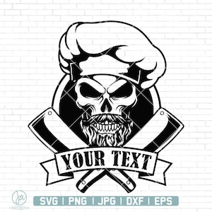 Badass Chef svg | Skull chef svg | Master Chef Svg | Chef Svg | Chef Skull Clipart | Chef Clipart | Grill Master Svg | Chef Skull Svg | Png