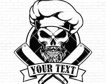 Badass Chef svg | Skull chef svg | Master Chef Svg | Chef Svg | Chef Skull Clipart | Chef Clipart | Grill Master Svg | Chef Skull Svg | Png