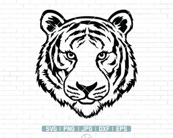 Tiger Head SVG | Tiger Svg | Wild Animals Svg | Cute Tiger Svg | Tiger Cut Files | Tiger Png | Tiger Face Svg | Zoo Clipart | Tiger Shirt