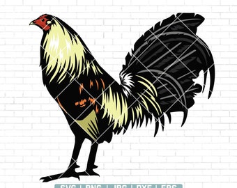 Light Gold Rooster SVG, Rooster Svg, Chicken Cutfile, Rooster Sublimation, Cockfighting Svg, Rooster Png, Chicken Png, Digital Download