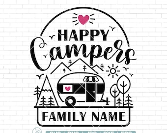 Happy Camper SVG, Camping svg, Al aire libre svg, Aventura svg, Marshmallow svg, Camp Flag svg, Camp Bucket svg, Campng Png, Camper Svg, Png Dxf