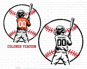 Personalized Name Svg Png, Baseball Kids Svg, Baseball Player Svg, Baseball Kid Shirt, Baseball Shirt, Baseball Clipart, Baseball Stencil