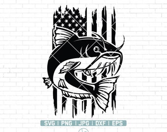 US Catfish svg | USA Flag Catfish Svg | Fishing svg | US Fishing Shirt | Fishing Cut Files | River Fishing svg | lake Fishing svg | Fish Svg