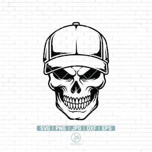 Dad Hat Skull SVG / Skeleton Baseball Cap SVG / Dad Svg / Dad Life Svg / Dad Hat Svg / Dad Hat Svg Cut Files for Cricut / Png Dxf Jpg Eps