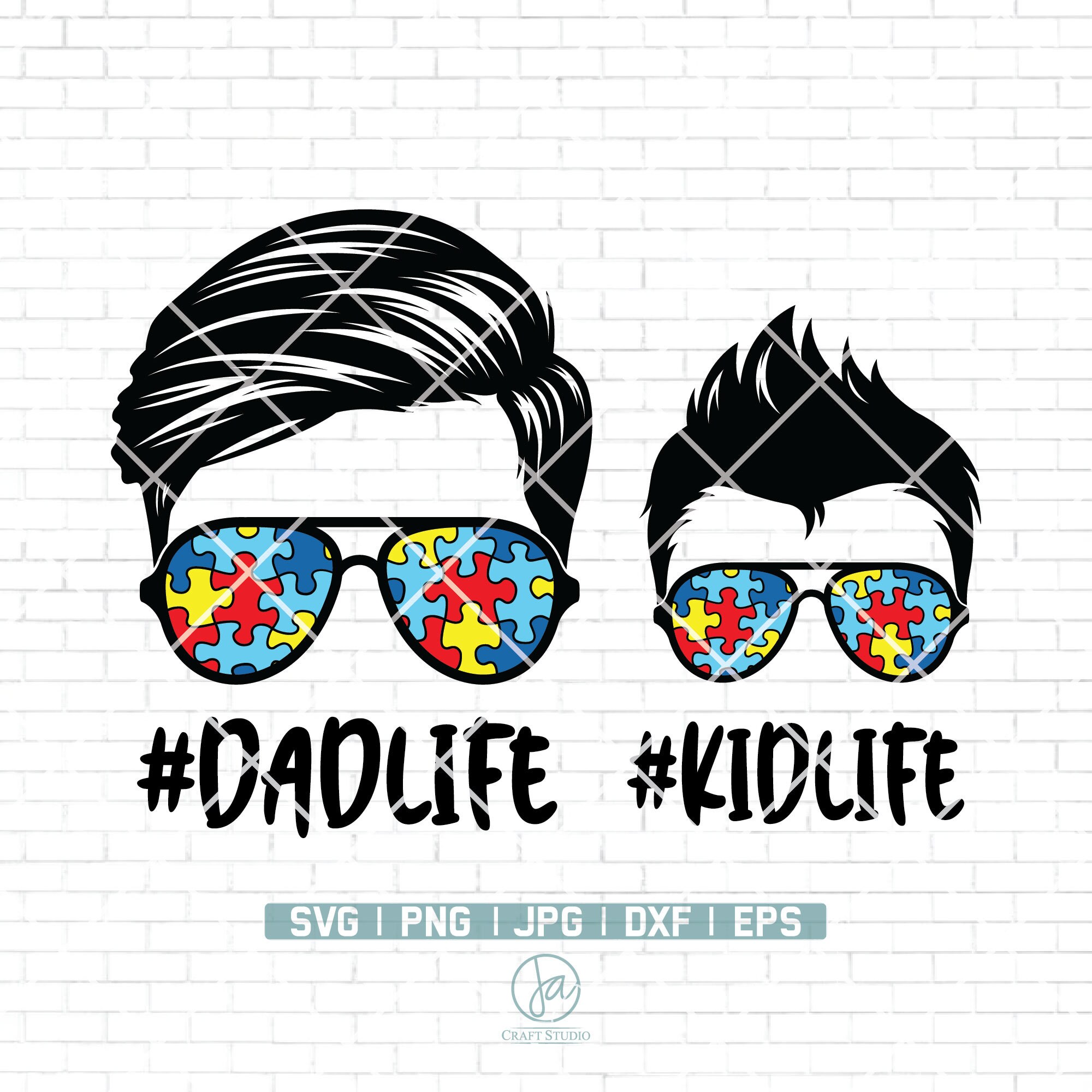 Download Dad Life Kid Life Svg / Autism Dad Svg / Autism Kid Svg ...