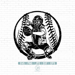 Softball Player svg | Softball svg | Softball Clipart | Softball Sport svg | Softball png | Softball Cut Files | Png Dxf Jpg Eps