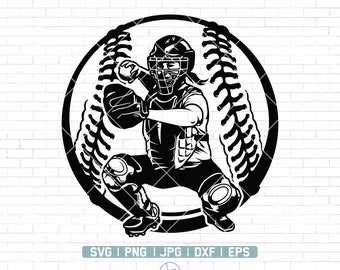 Softball Player svg | Softball svg | Softball Clipart | Softball Sport svg | Softball png | Softball Cut Files | Png Dxf Jpg Eps