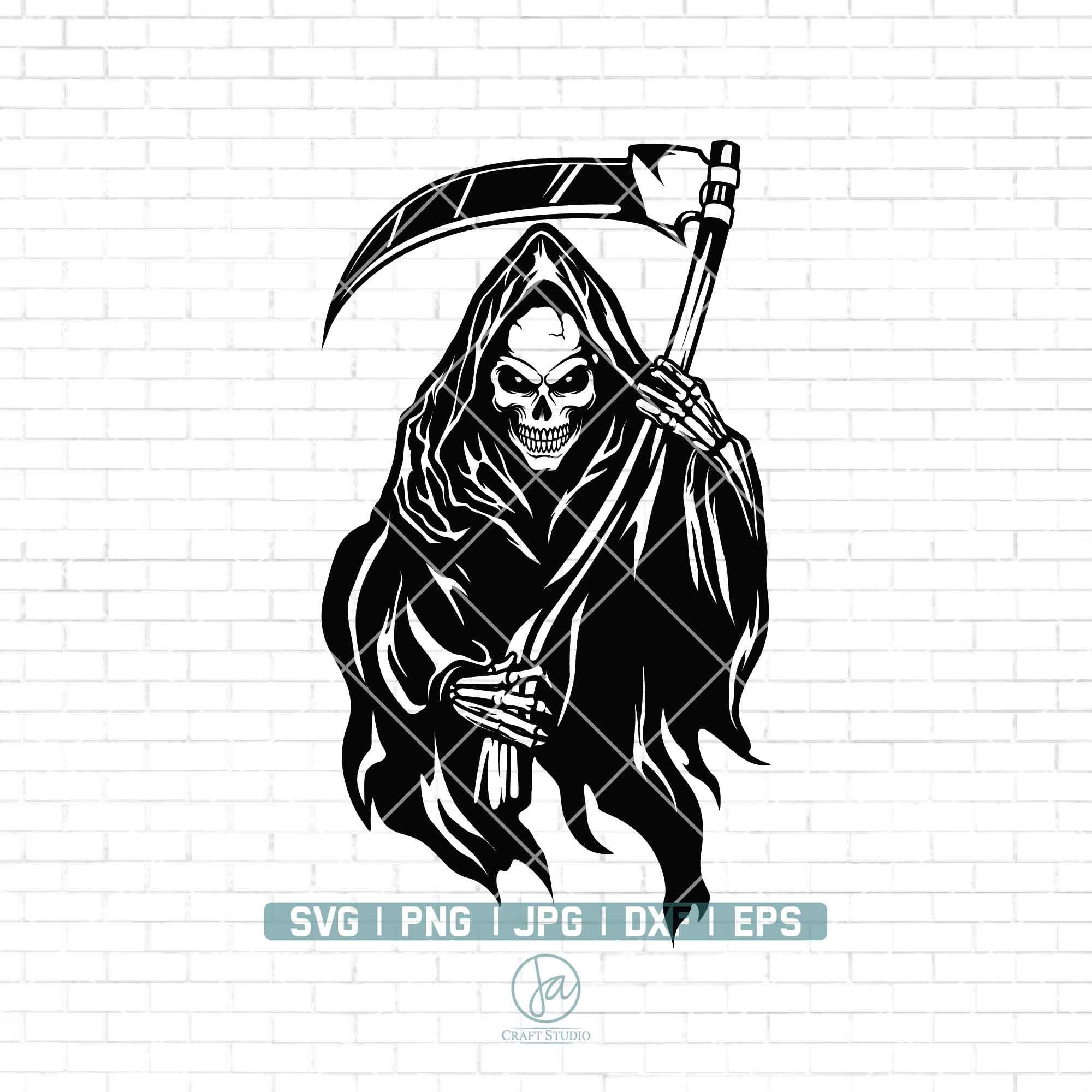 Grim Reaper Svg Skeleton Svg Death Svg Horror T-shirt - Etsy Sweden