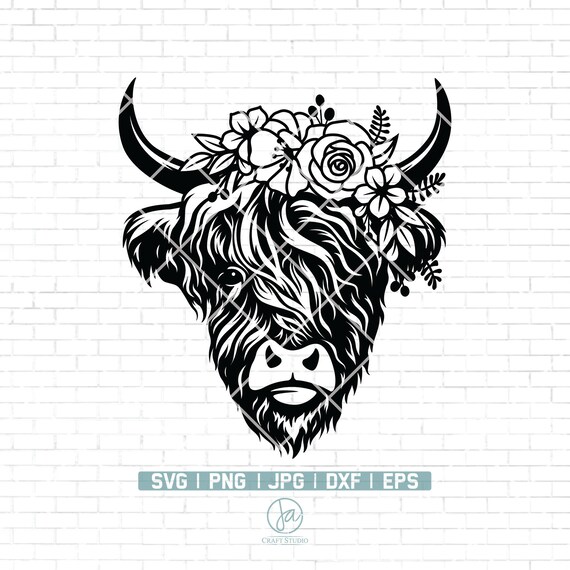 Free Free 262 Cow With Flower Crown Svg Free SVG PNG EPS DXF File