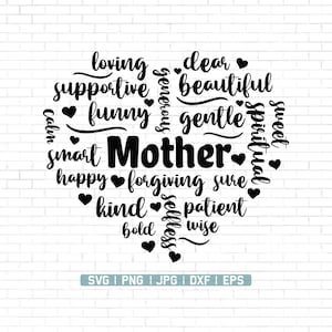 Mother SVG | Mother&#39;s Day Svg | Mother Definition | Mama Svg | Mother Day Png | Sublimation Design | Cricut | Silhouette | Png Dxf Jpg Eps
