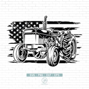 Us Farm Tractor Svg | Us Tractor Svg | Farm Tractor Png | Tractor Clipart | Tractor Svg | Tractor Files for Cricut | Tractor Cut Files