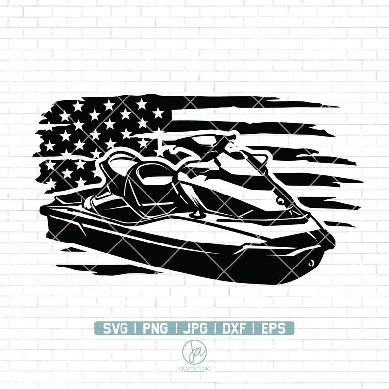 US Jet Ski Svg Beach Svg Jet Ski Clipart Skidoo Svg Etsy