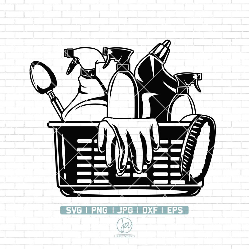 Cleaning Tools Svg | Cleaning Service Svg | Cleaning Supplies | Maid ...