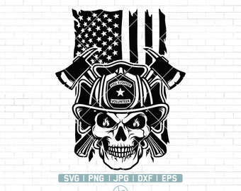US Fire Fighter svg | Fireman svg | Firefighter svg | Fire Fighter Clipart | Fire Fighter png | Fire Fighter Cut file | Clipart Png Dxf Eps