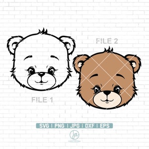 Teddy Bear SVG | Cute Baby Bear Svg | Baby Bear Svg | Cute Bear Svg | Woodland Animals Svg | Bear Svg Files for Cricut | Png Dxf Jpg Eps