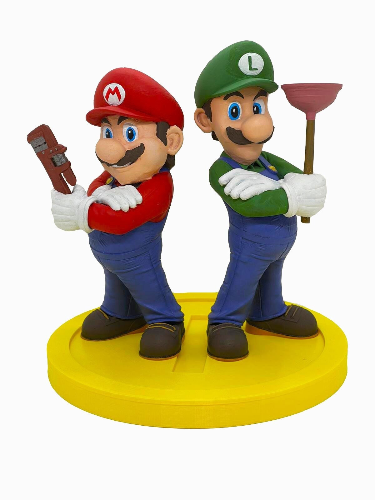 Super Mario and Luigi 64 Low-poly 3D Printed Figures 