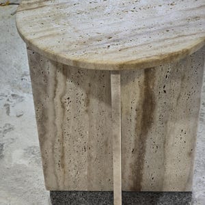 Travertine Marble side table, end table, italian marble 100% handmade, coffe table