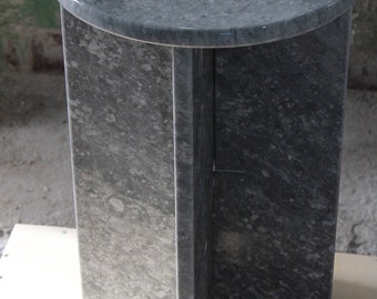 Handmade Gray Marble Side Table: Modern Nightstand (35/30x55cm)
