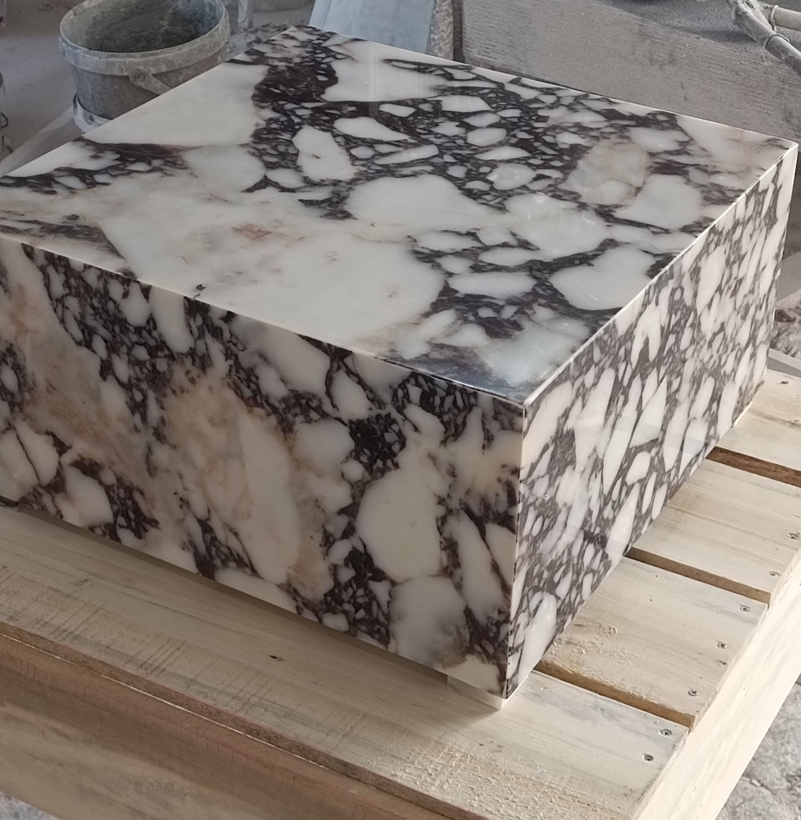 Marble Coffee Table Cube Coffee Table Block Coffee Table Etsy