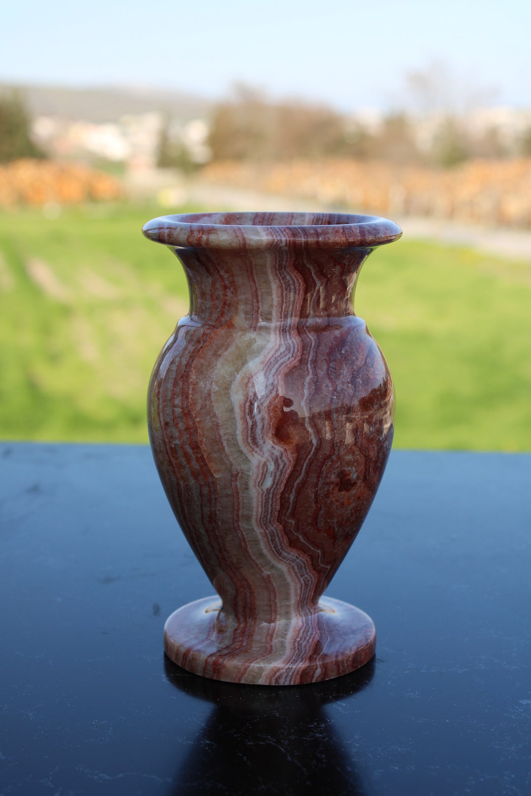 Red Onyx Vase Real Natural Stone and Handmade HOME DECOR Etsy