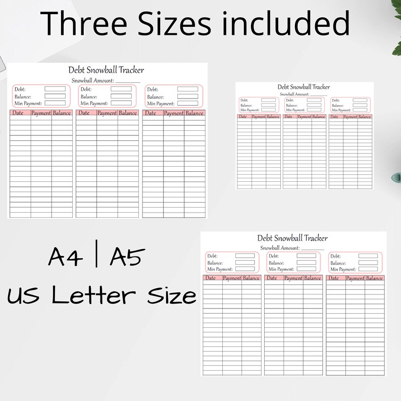 Debt Snowball Tracker Printable | Debt Payment Worksheet | Debt Payoff ...