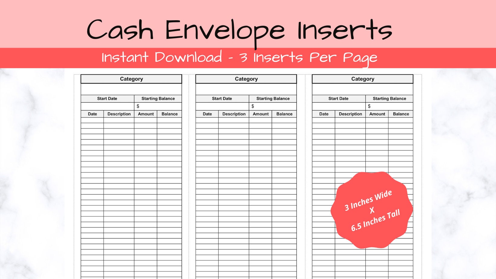 Cash Envelope Printable Inserts Budget Planning Cash Etsy Australia