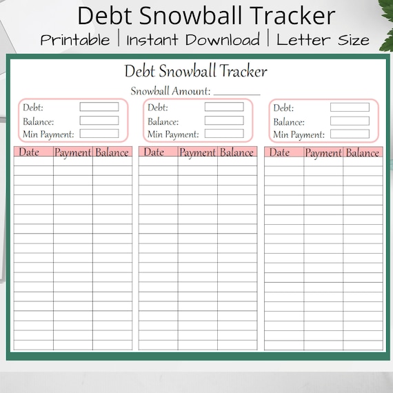 debt-snowball-tracker-printable-debt-payment-worksheet-etsy