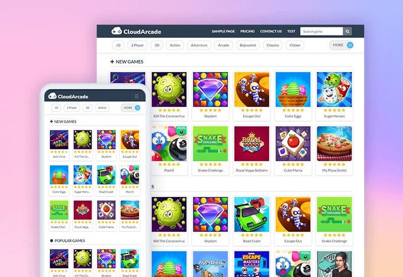 Cloud Arcade - TodorDigital -  php script for HTML gaming site, upload html games and run your own gaming site