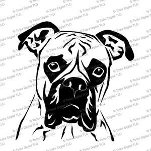 Dog Svg File - Boxer Dog Svg - Boxer Clipart - Animals Svg - Boxer Dog Vector File - Svg For Cricut - Svg For Silhouette