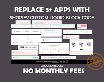 Shopify Liquid Snippets Bundle | Conversion Booster, Theme UI (Digital Download)